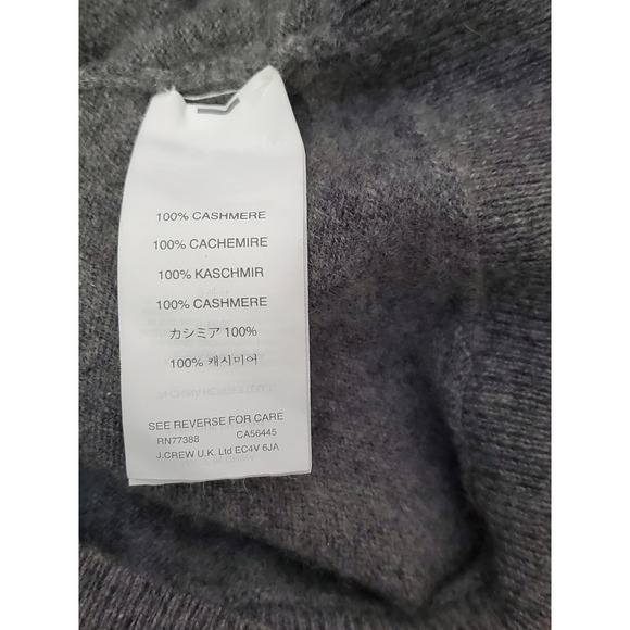 J Crew Collection Italian Cashmere Sweater Full Zip Hoodie Small Gray Luxury - Picture 5 of 10